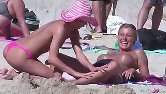 Visto Y Grabado En Secreto: Teens Lesbianas Naturales En La Playa De Ballerman 6