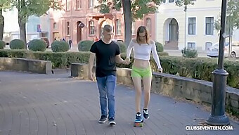 Young Couple Gets Naughty On The Skateboard