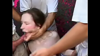 Teen'S Extreme Pleasure In A Gangbang With Creampie And Anal Fun