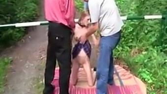 Skinny Blonde Gets Humiliated And Hogtied In Public