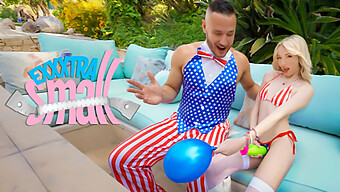 Patriotic Teen Cecelia Taylor Gets Her Big Cock Loving Holes Doggystyle