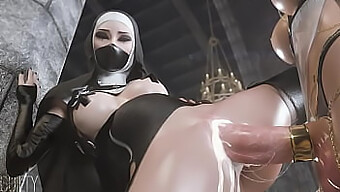 Hentai Video Of A Busty Nun Getting Anal And Cumming Hard