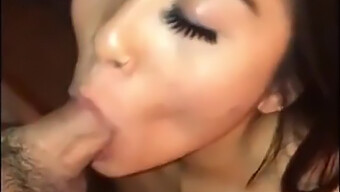 Amateur Asian Girlfriend Gives A Blowjob And Receives A Facial