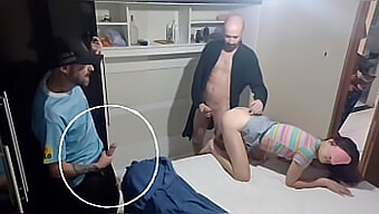 Blindfolded Wife Of Cuckold Participates In Threesome With Friend