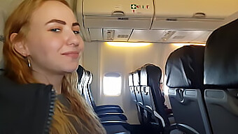 Pretty Face Girl Gives A Bj On A Plane