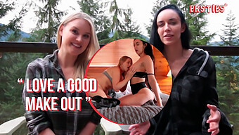 Black And Blonde Lesbians Indulge In All-Day Pleasure In A Cozy Cabin