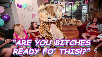 Dancing Bear Celebrates A Birthday With A Group Of Horny Milfs