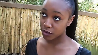 A Young Ebony Fitness Enthusiast Struggles To Accommodate A Massive Penis In Both Her Mouth And Vagina