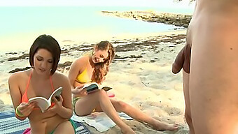 Brandy Belle And Friends Engage In Playful Threesome On The Beach