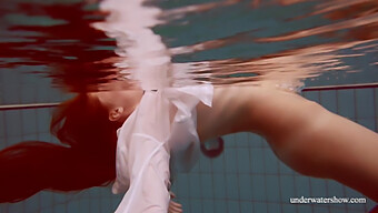 Lola A. Swims Naked Underwater