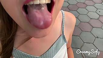 My Daring Girlfriend Surprises Me With A Public Blowjob In A Mini Skirt - Creamysofy