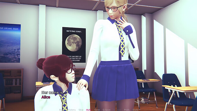 Rose Discovers Her Sexuality In 3d University Game