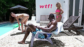 Interracial Aidra Fox Se Enfrenta A Una Gran Polla Negra En Un Encuentro Junto A La Piscina