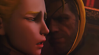 Young Blonde Engages In Steamy Sex With Metal Gear Character