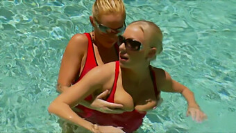 Britney Brooks Enjoys Poolside Intimacy