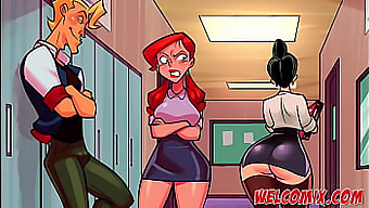 Scharfe Lehrerin Gibt Sich Perversen Toons Und Hentai-Comics Hin