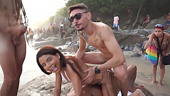 Bianca Dantas'S Public Orgasm In Front Of A Crowd At A Beach