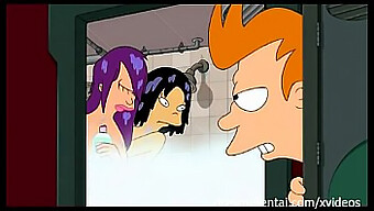 Trio Sotto La Doccia Calda In Futurama Hentai