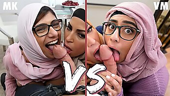 Mia Khalifa Och Violet Myers Går Head-To-Head I En Vild Bangbros-Video