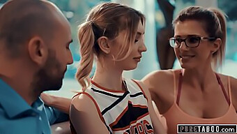 Cheerleader'S Taboo Threesome With Her Husband And Coach In Reality