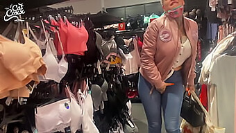 Public Shopping Center Milf Gets Remote-Controlled Sex Toy