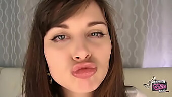 Loving Pov Of Lipstick And Lipgloss On Brunette Lips