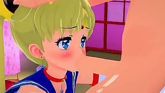 Sinnlich Student Sailor Moon Vášnivě Dává Orální Potěšení V Explicitním 3d Hentai